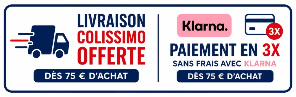 Livraison offerte à partir de 75€ et paiement en plusieurs fois sutr la boutique des pompiers