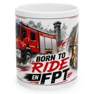 Mug pompiers Born to ride en FPT - rapido