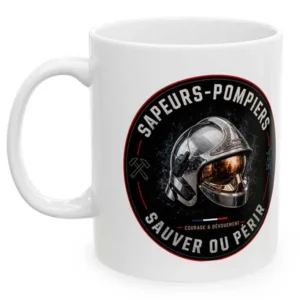 Mug mug sauver ou périr personnalisable en exclusivité sur la boutique des pompiers