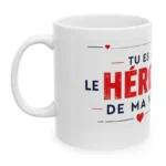 Mug Pompier et héro de ma vie. Une exclusivité pour la boutique des pompiers