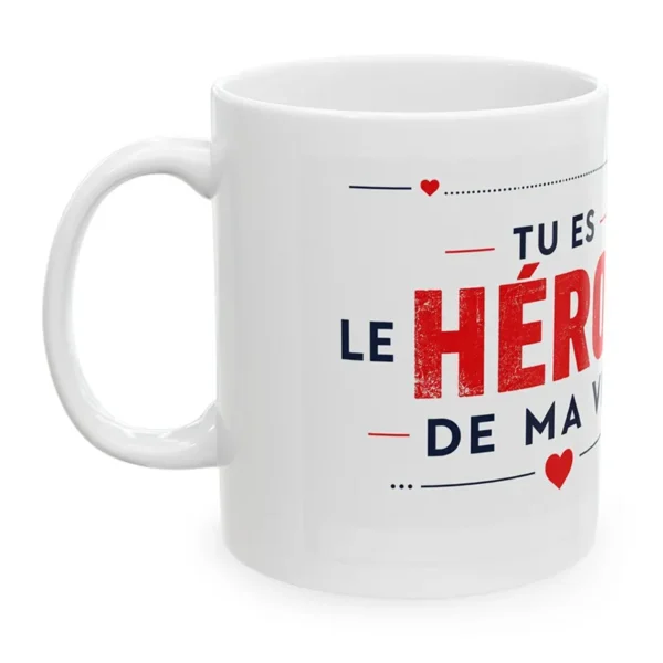 Mug Pompier et héro de ma vie. Une exclusivité pour la boutique des pompiers