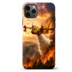Coque téléphone Iphone et samsung avec canadair de la Sécurité Civile en train d'écoper