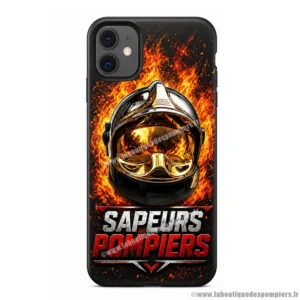 Coque de téléphone avec casque F1 des sapeurs pompiers français
