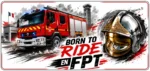 Mug pompiers Born to ride en FPT - rapido