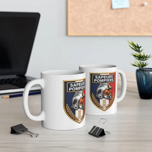Mug écusson pompiers personnalisé