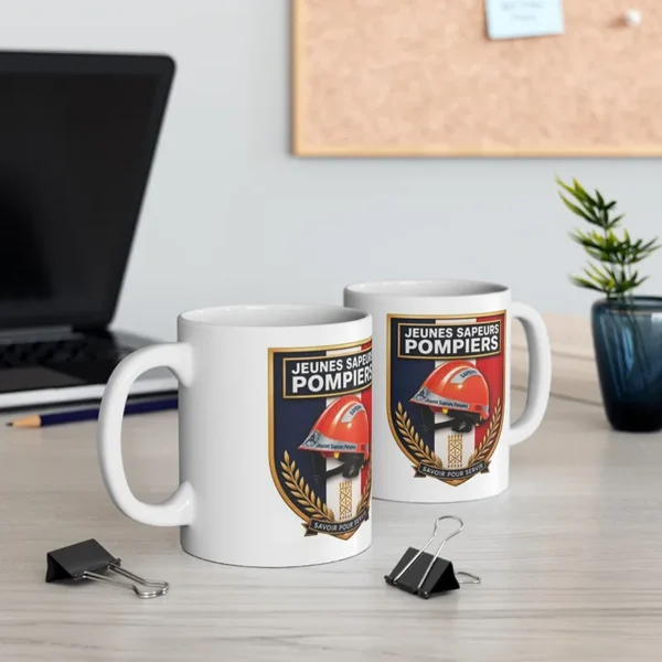 Mug écusson jeune sapeur pompier personnalisé - mug JSP