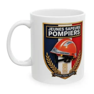 Mug écusson jeune sapeur pompier personnalisé - mug JSP
