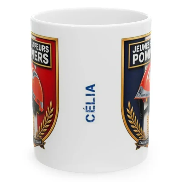 Mug écusson jeune sapeur pompier personnalisé - mug JSP