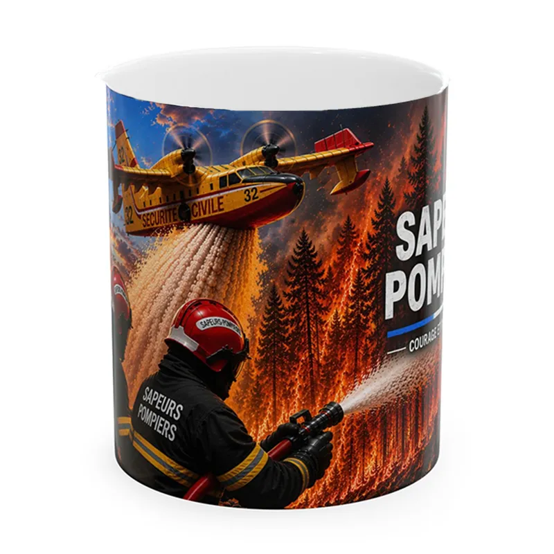 mug-merci-pompiers-face Mug feux de forêts La Boutique des Pompiers