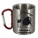 mug pompiers inox mousqueton