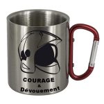 mug pompiers inox mousqueton