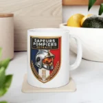 Mug écusson pompier retraité personnalisé