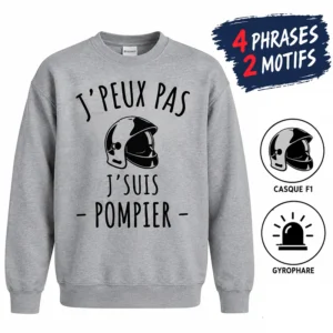 Sweat avec excuses pour pompiers