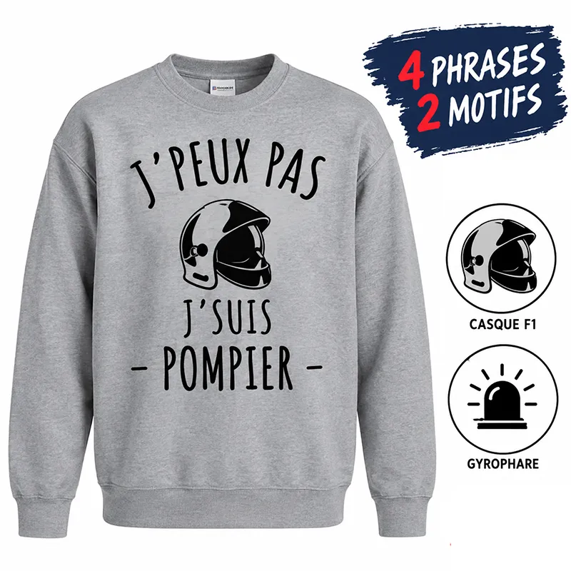 Sweat-jpeux-pas-suis-pompier-2-visuels Sweat avec excuses pour pompiers