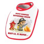 Bavoir Petits Pompiers - Flammes