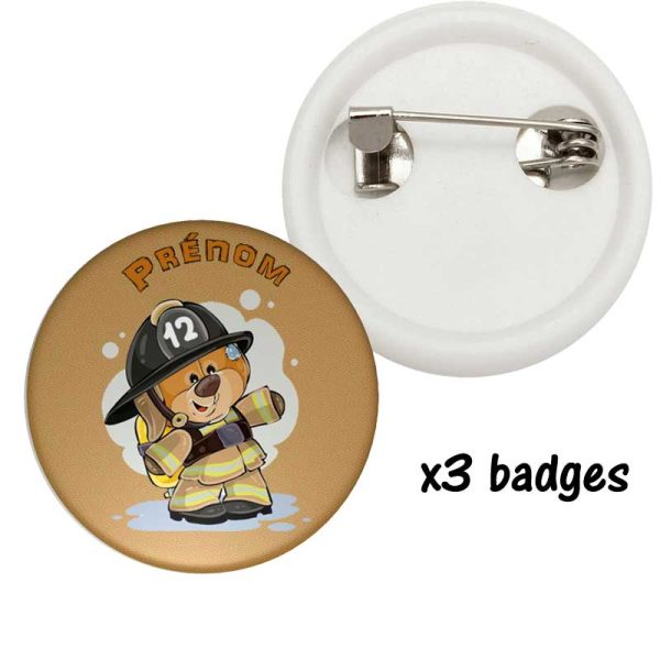Badge pompier personnalisé