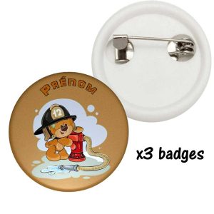 Badge pompier personnalisé