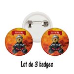 badge pompier nounours