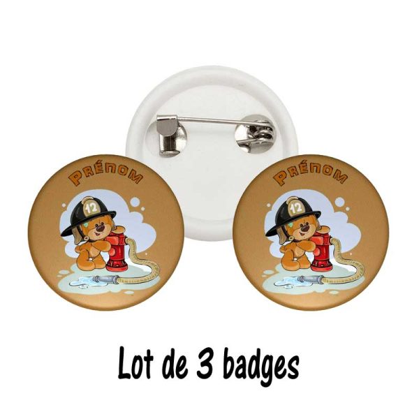 Badge pompier personnalisé