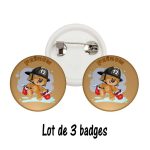 Badge pompier personnalisé