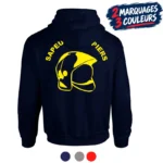 Sweat capuche casque F1 pompiers et JSP