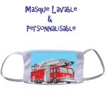 Masque pompier personnalisable et lavable