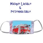 Masque pompier personnalisable et lavable