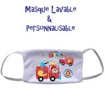 Masque pompier personnalisable et lavable