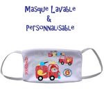 Masque pompier personnalisable et lavable