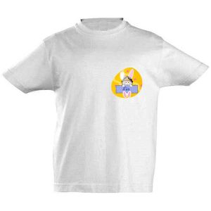 t-shirt pompiers lapin de Pâques lutine
