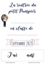 Rentrée des classes pompiers