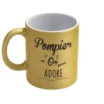 mug pompier en Or qu'on adore