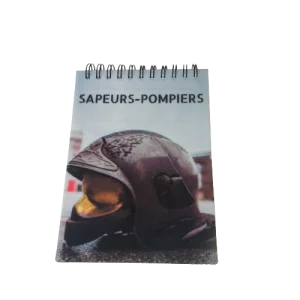 Carnet pompiers avec casque F1