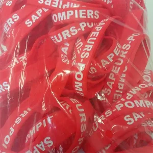 Lot de 100 bracelets silicone Sapeurs-Pompiers