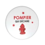 Badge pompier qui déchire