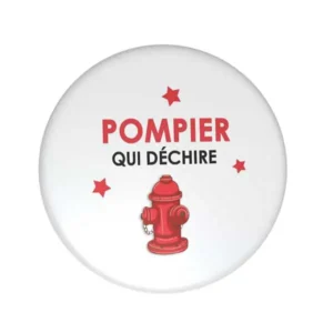 Badge pompier qui déchire