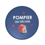 Badge casque F1 pompier qui déchire
