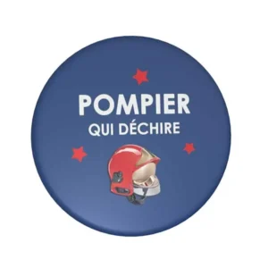 Badge casque F1 pompier qui déchire