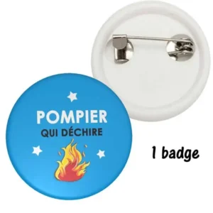 badge flamme pompiers