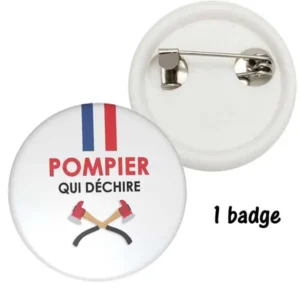 badge haches pompiers