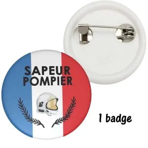 Badge pompier qui déchire