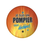 Badge pompier qui déchire
