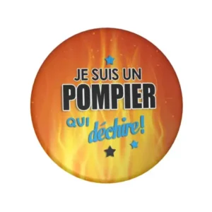 Badge pompier qui déchire
