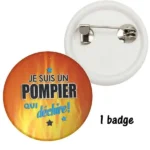 Badge pompier qui déchire