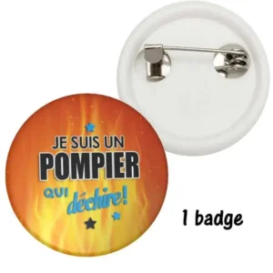 Badge pompier qui déchire