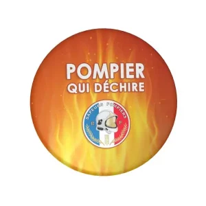 Badge pompier qui déchire