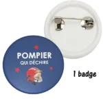 Badge casque F1 pompier qui déchire