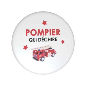 Badge pompier qui déchire