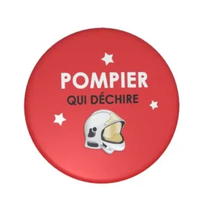 Badge rouge pompiers