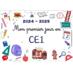 Pancartes rentrée des classes petits pompiers